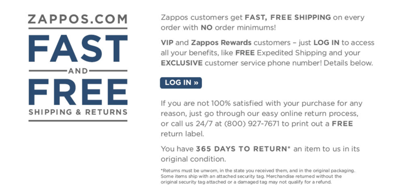 Zappos Return Policy